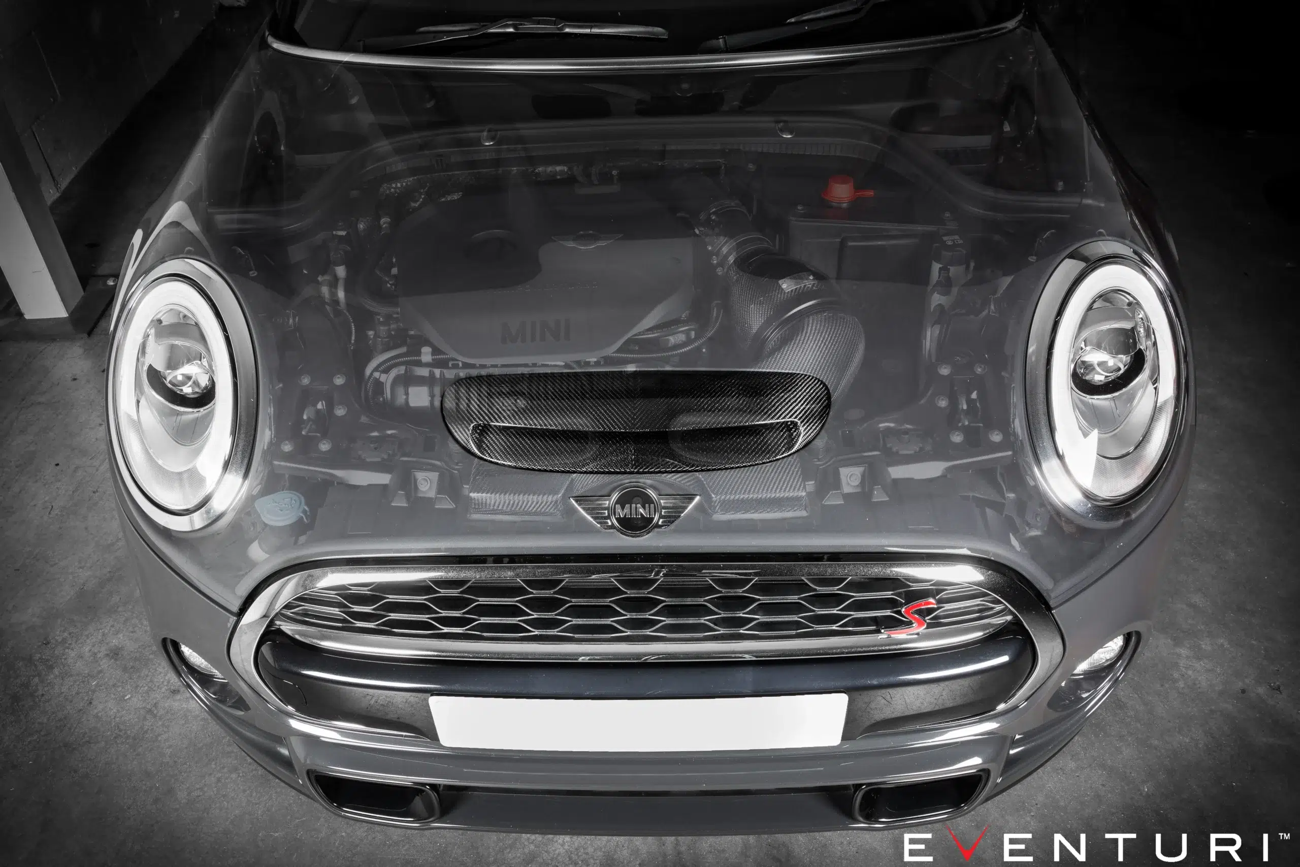 Eventuri Carbon Intake voor Mini Cooper S / JCW Facelift met Plastic Intake & Carbon Scoop (F55, F56, F57) - Afbeelding 3